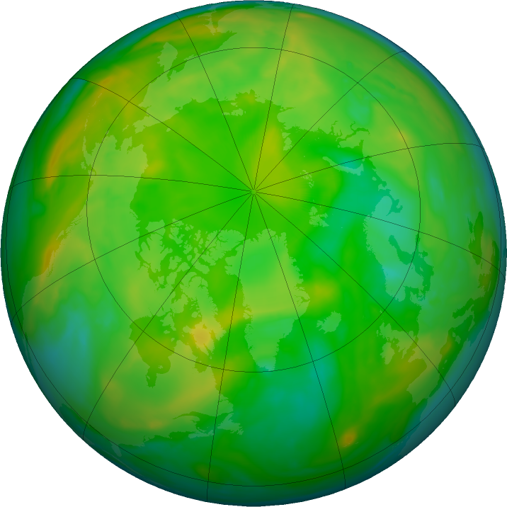 Arctic ozone map for 13 June 2020